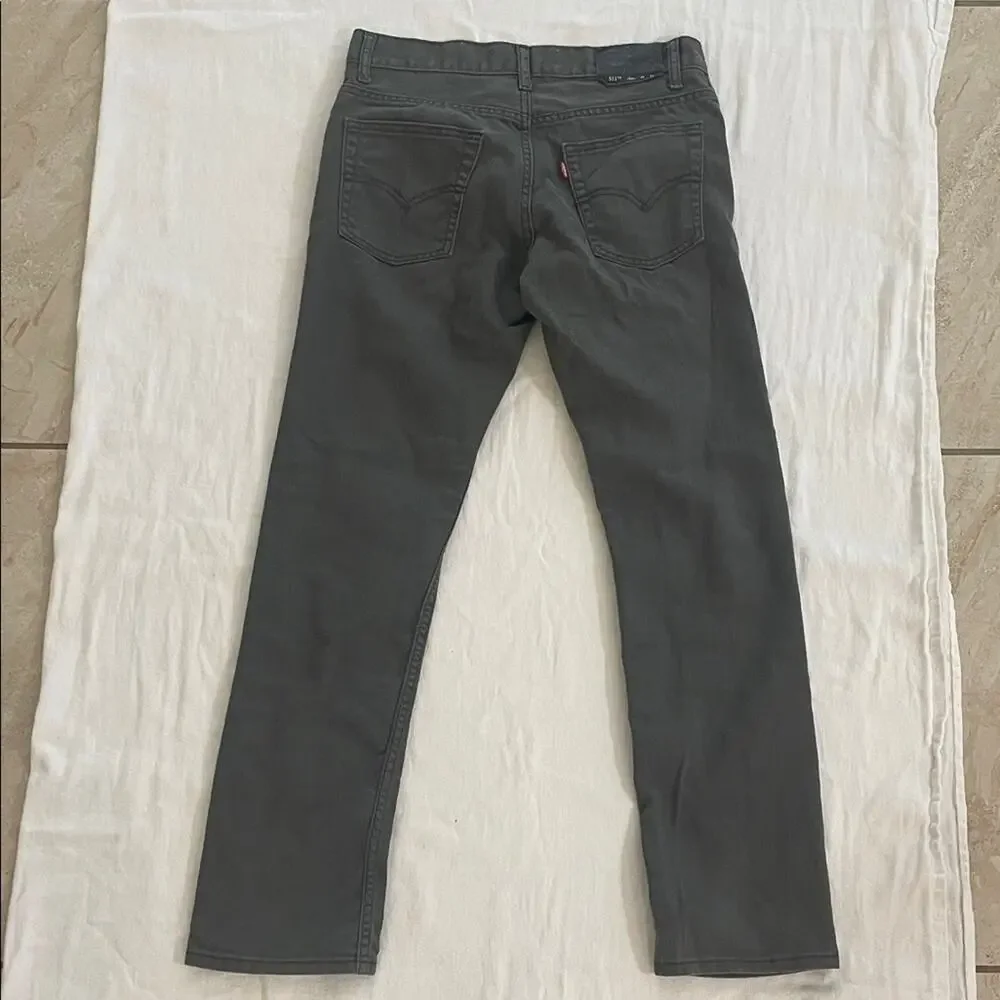 Levi’s 511 Slim Jeans Girls 18 Regular Gray Denim Pants Size 29x29